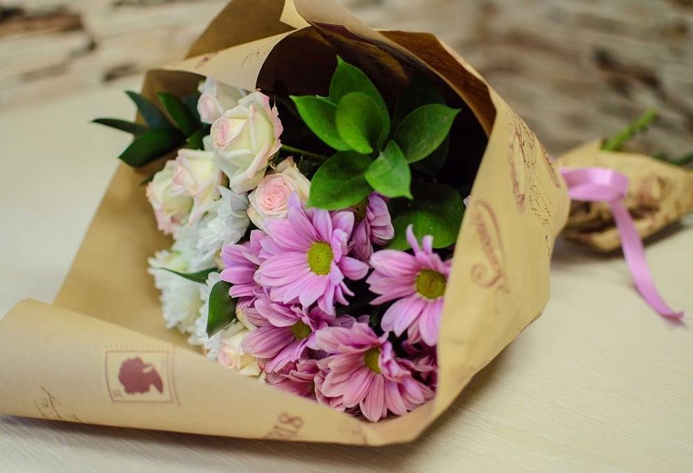 Букет цветов из: Розы и Хризантемы в Духовщине