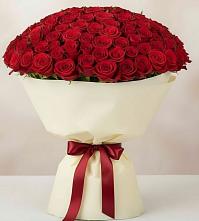 Букет 101 Красная роза Милано в Духовщине