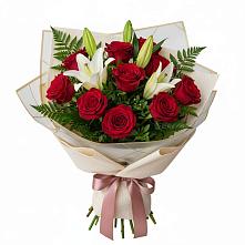 Букет цветов из:  Лилии и Розы в Духовщине