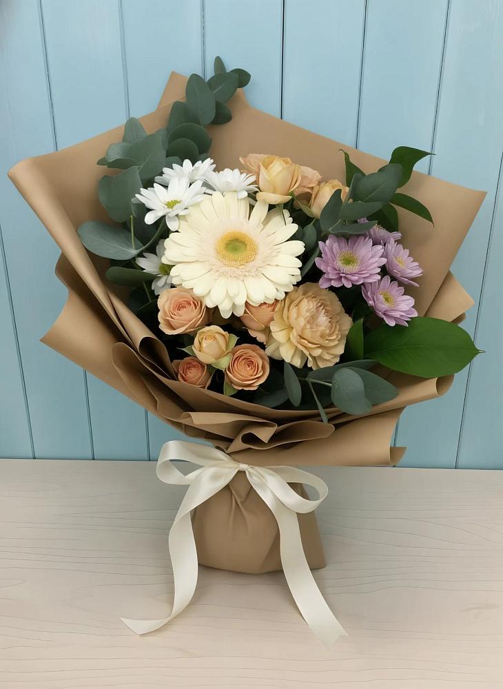 Букет цветов из: Герберы и Хризантемы в Духовщине