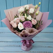 Букет цветов из:  Розы и Лизиантусы в Духовщине