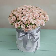 Цветочная композиция из Розы в шляпной коробке в Духовщине