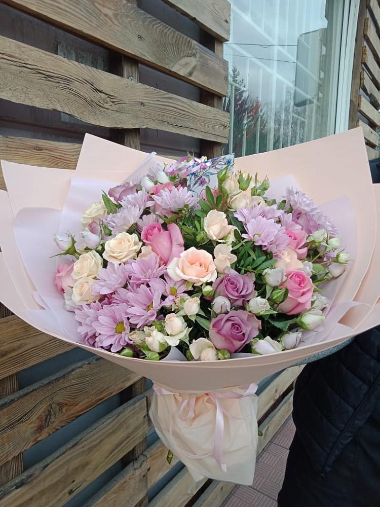 Букет цветов из: Розы и Хризантемы в Духовщине