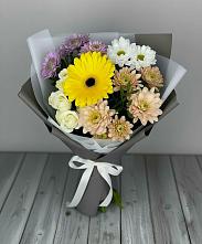 Букет цветов из:  Розы, Герберы и Хризантемы #REPLACE_PRED# Духовщине