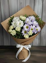 Букет цветов из:  Хризантемы и Розы #REPLACE_PRED# Духовщине