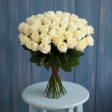 Букет 51 Белая роза Эдлесс Лав в Духовщине