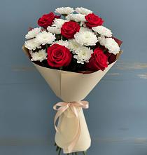 Букет цветов из:  Розы и Хризантемы в Духовщине
