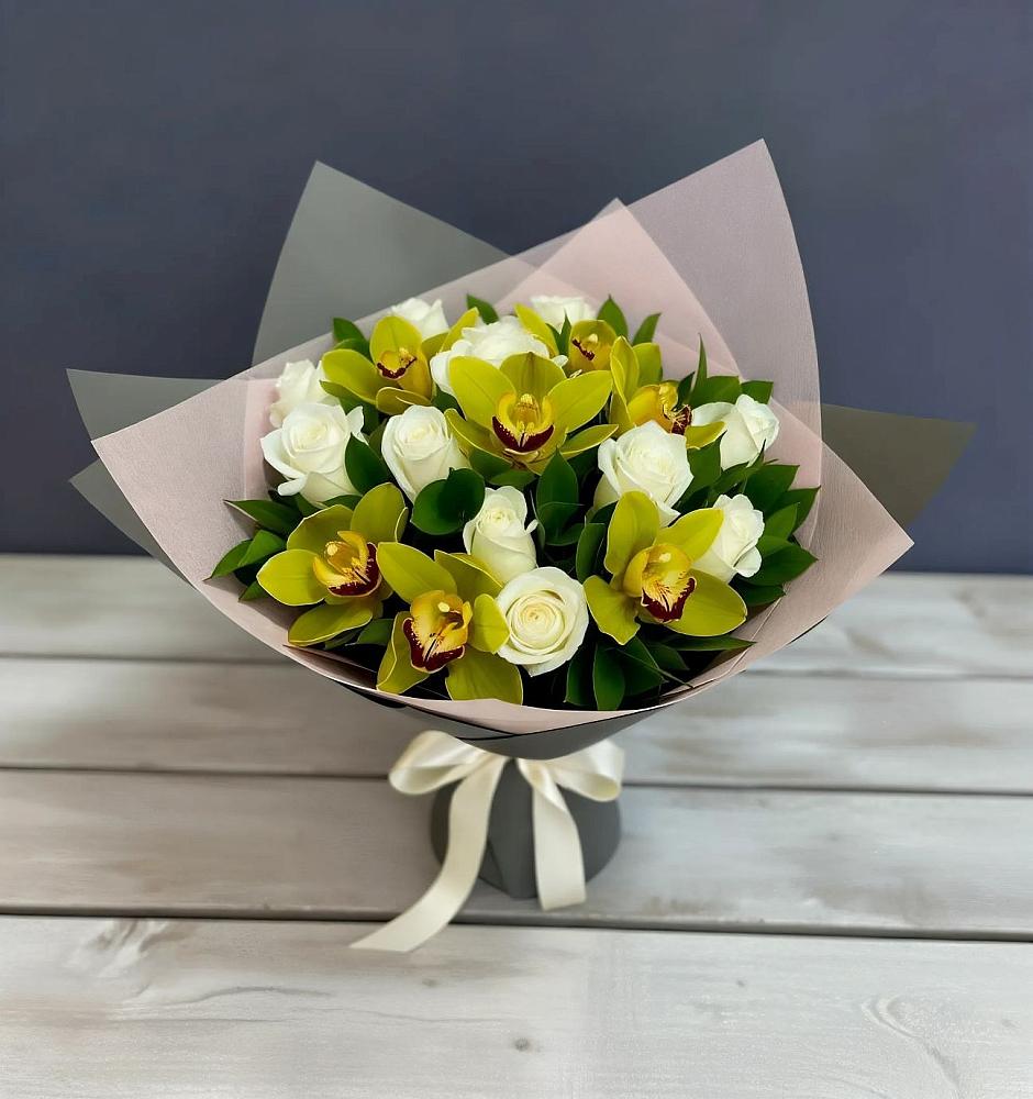 Букет цветов из: Орхидеи и Розы в Духовщине