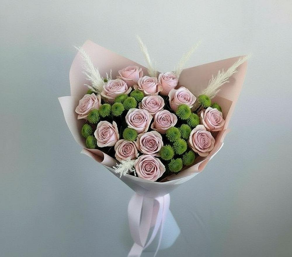 Букет цветов из: Розы и Хризантемы в Духовщине