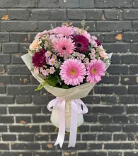 Букет цветов из:  Герберы и Хризантемы в Духовщине