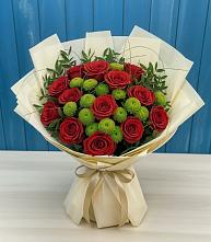 Букет цветов из:  Розы и Хризантемы в Духовщине