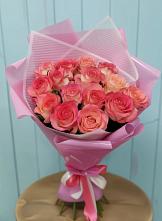 Букет 15 Розовых роз Равель #REPLACE_PRED# Духовщине