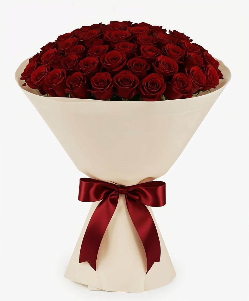 Букет 101 Бордовая роза Блэк Бакарра в Духовщине