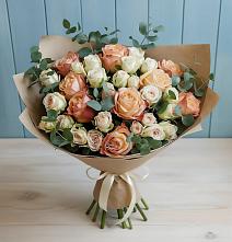 Букет цветов из:  Альстромерии и Розы в Духовщине